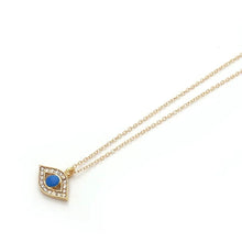 Load image into Gallery viewer, Lovely Gold Plated Blue Evil Eye Pendant Chain
