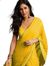 Load image into Gallery viewer, Katrina kaif Designer Crochet Sequence Georgette Saree - 8 Colors Available
