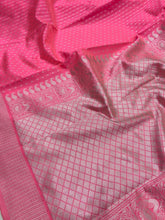Load image into Gallery viewer, Traditional Pink Kanchi Soft Silk Sari With Attached Blouse
