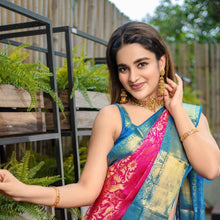 Load image into Gallery viewer, Kala Niketan Agarwal Silk Saree Archaic Traditional Kanchi Soft Silk Sari With Attached Blouse
