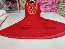 Load image into Gallery viewer, Georgette Silk Embroidery Work Kurti With Dupatta

