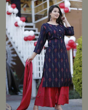Load image into Gallery viewer, Bollywood Style Party Wear Kurta Set with Sharara ( M To 7XL Size Available)
