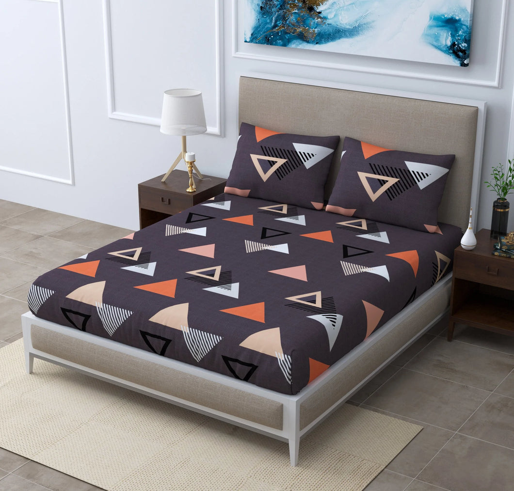 Dark Grey Elastic Fitted King Size Bedsheet