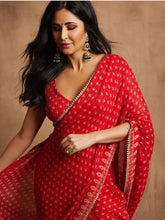 Load image into Gallery viewer, Katrina kaif Designer Crochet Sequence Georgette Saree - 8 Colors Available
