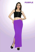Load image into Gallery viewer, Women Saree Shapewear with Side Slit in Purple (Fish Cut Petticoat)
