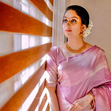 Load image into Gallery viewer, PINK CITY ARCHAIC TRADITIONAL KANCHI SOFT SILK SARI WITH ATTACHED BLOUSE
